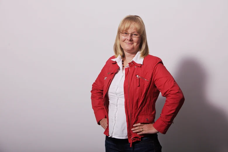 Eine Frau im Portrait