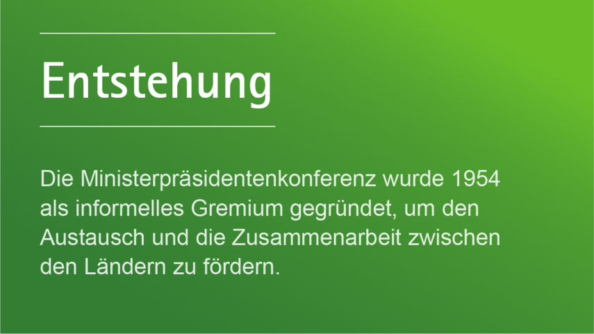 Ein Faktenblatt zur Entstehung der MPK.