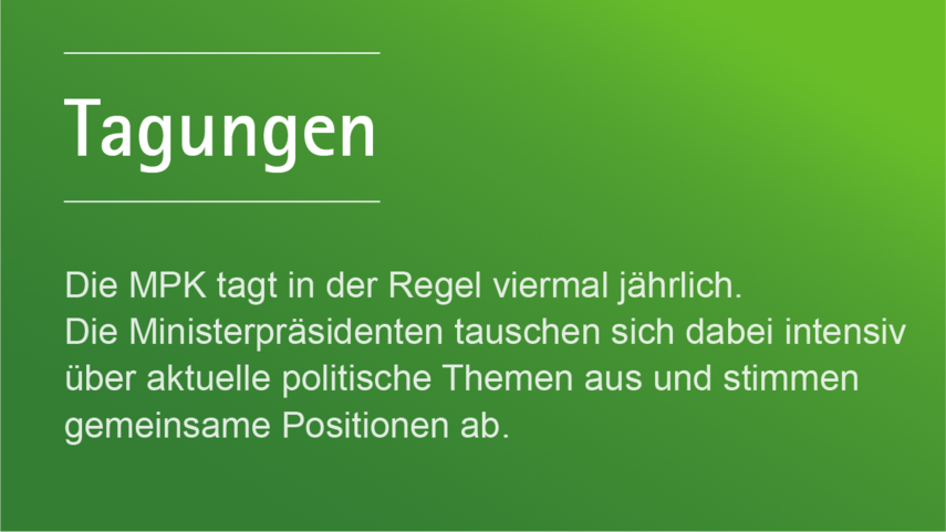 Ein Factsheet zu den Tagungen der MPK.