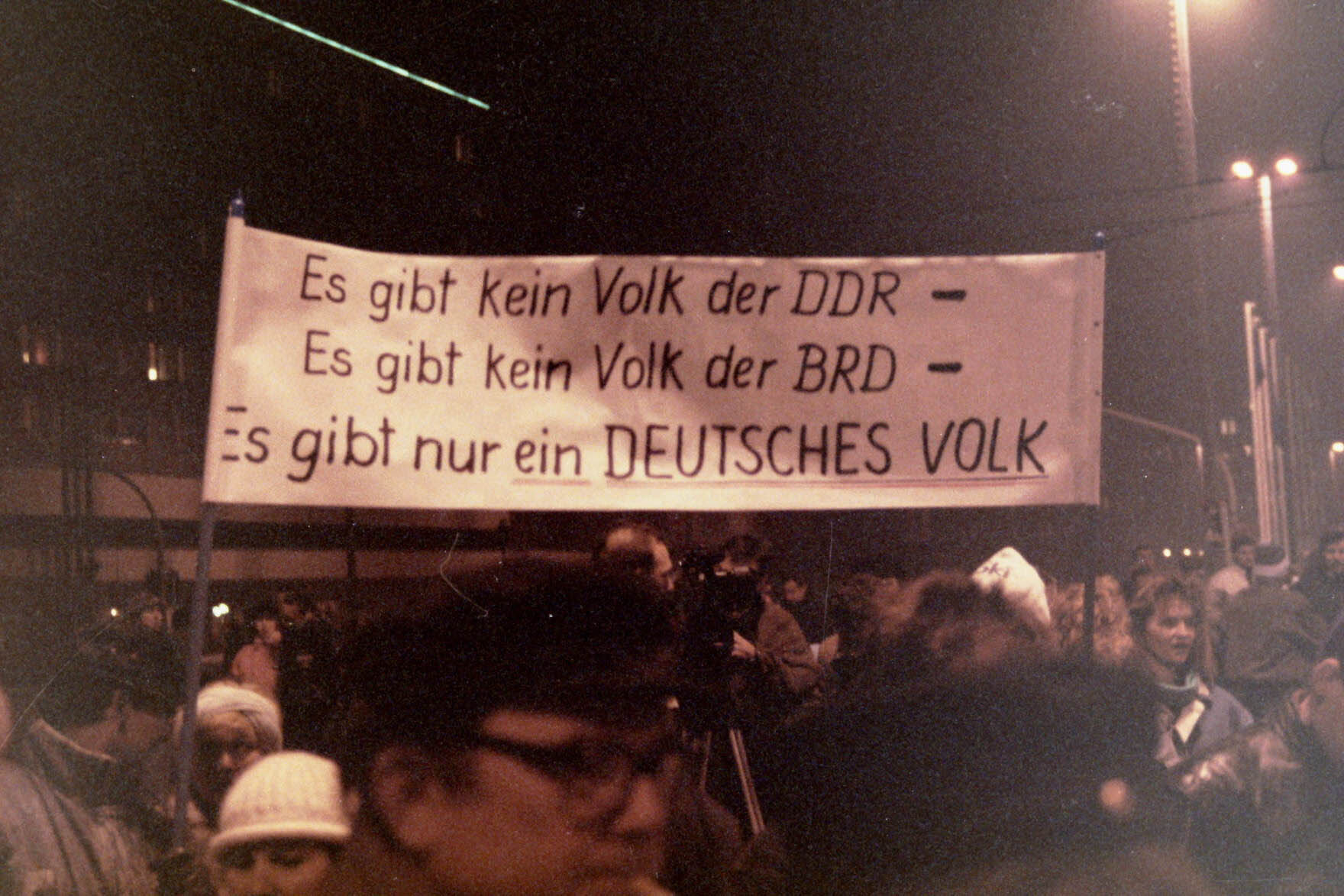 Eine Demonstration in Leipzig im Jahr 1989.